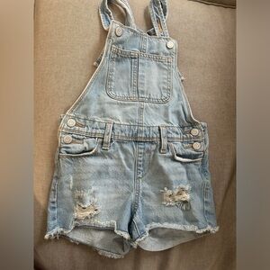 Cute Old Navy shots overalls for girls 6-7 years old.